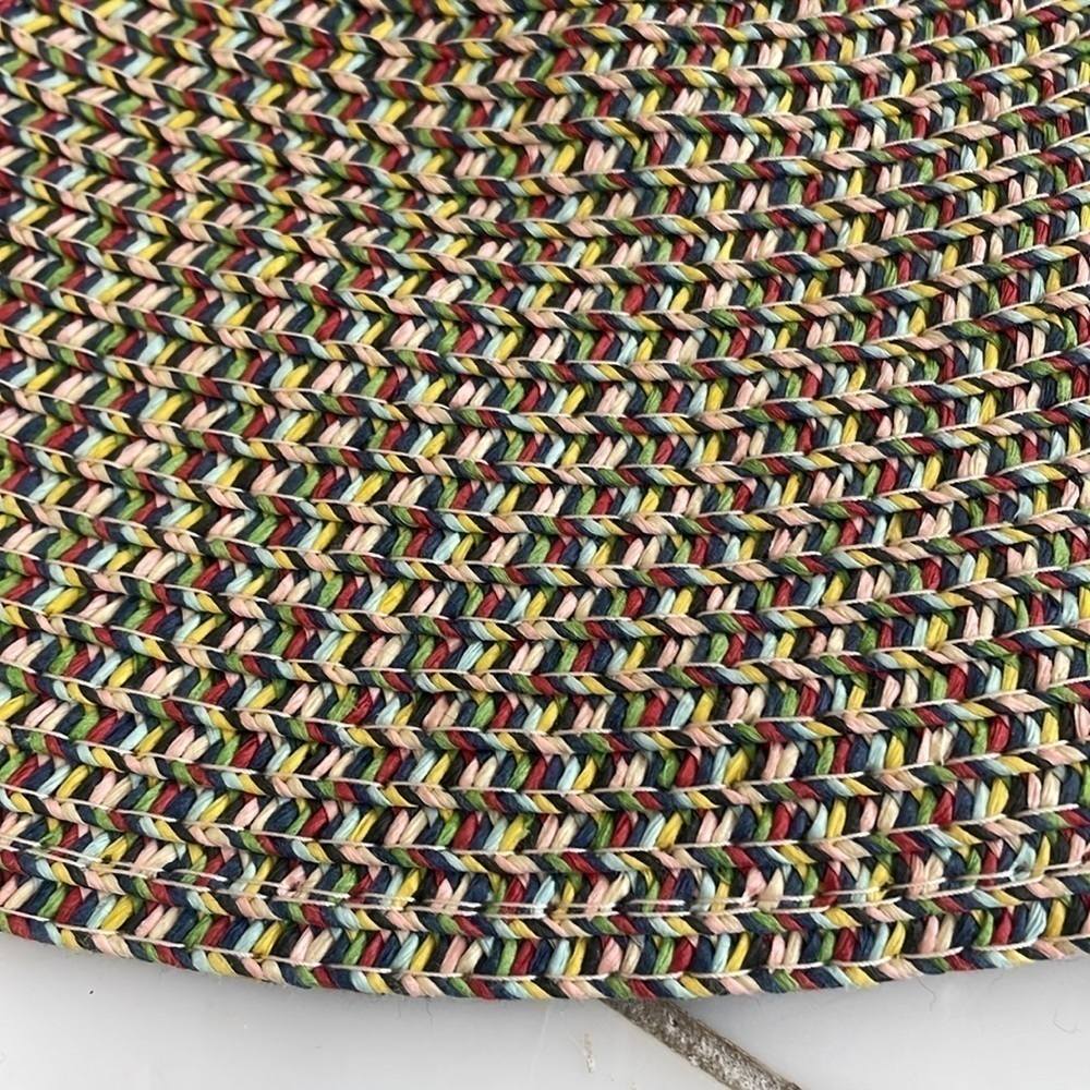 David and Young 100% paper woven multicolor floppy hat - Picture 2 of 5